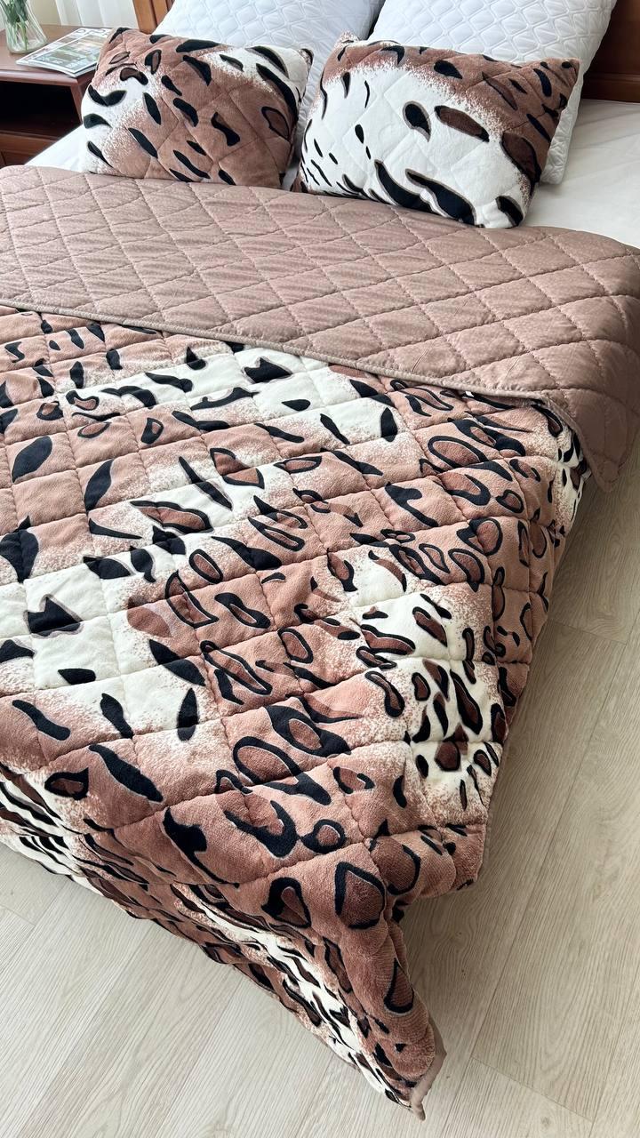 Покрывало стеганое 220х240 см Коричневый (Д-Мpled+poduska005-01) - фото 2