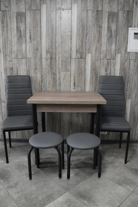 Кухонний комплект стіл розкладний/2 стільці та 2 табурети (2587879808)