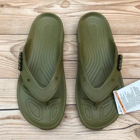 В'єтнамки чоловічі Crocs All-Terrain Flip Aloe р. 44-45 Оливковий (15128) - фото 4 В'єтнамки чоловічі Crocs All-Terrain Flip Aloe р. 44-45 Оливковий (15128) - фото 4