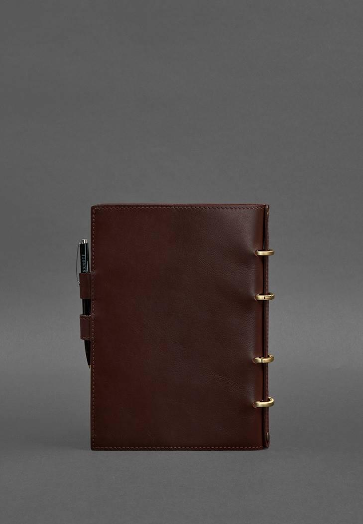 Блокнот шкіряний Софт-бук 9.1 з датованим блоком Бордовий (A-027493) - фото 3