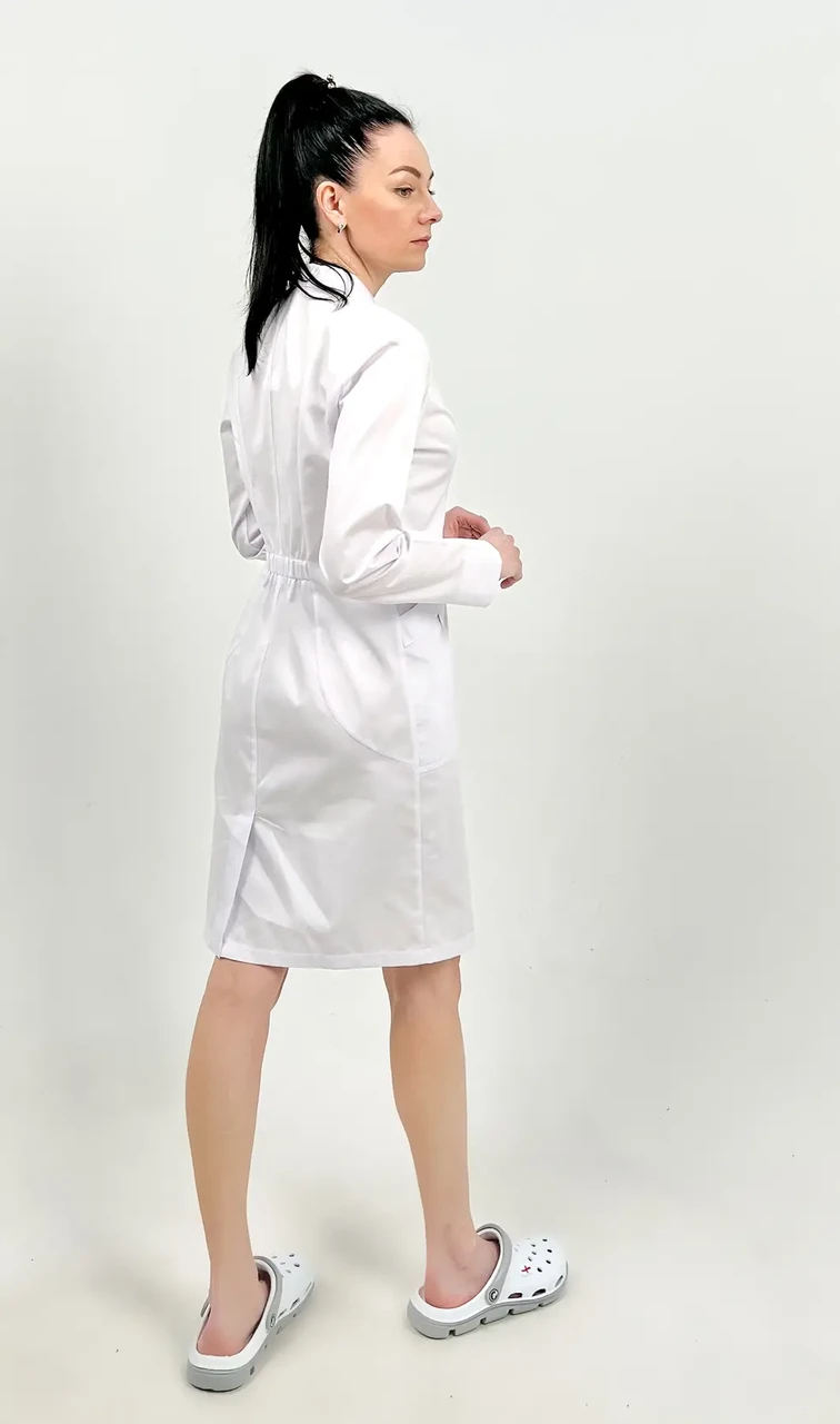 Халат котоновий TopLine Арізона довгий рукав р. 60 Білий (11934-01-(60)..) - фото 3 Халат котоновий TopLine Арізона довгий рукав р. 60 Білий (11934-01-(60)..) - фото 3