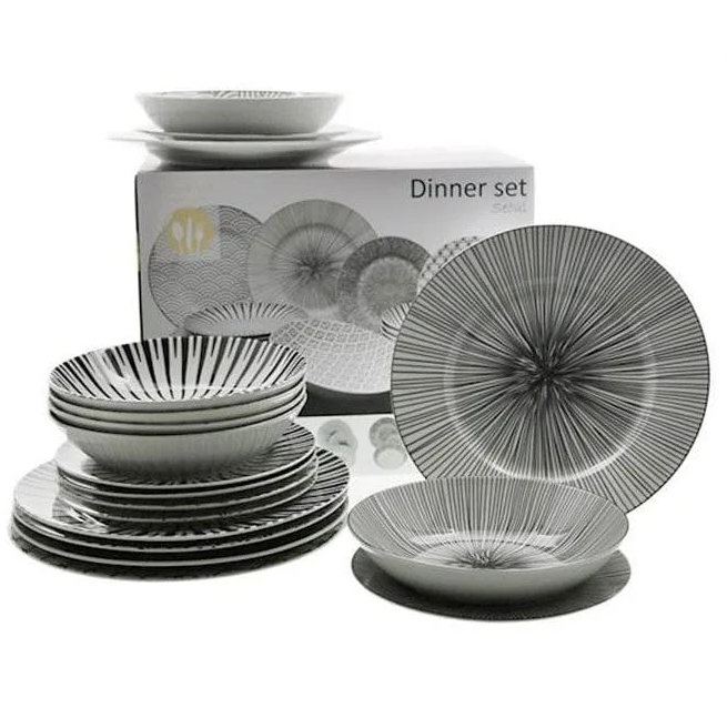 Набор тарелок керамических Flora Seoul 18 шт. (45260)