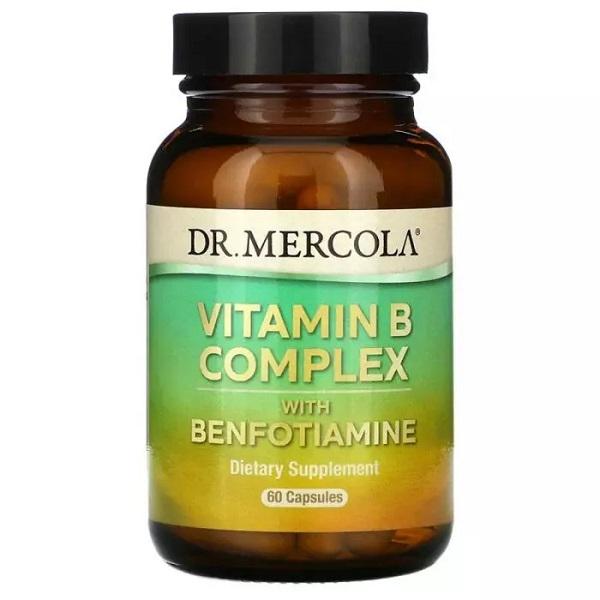 Комплекс В Dr. Mercola Vitamin B Complex with Benfotiamine 60 капс. (000021413)