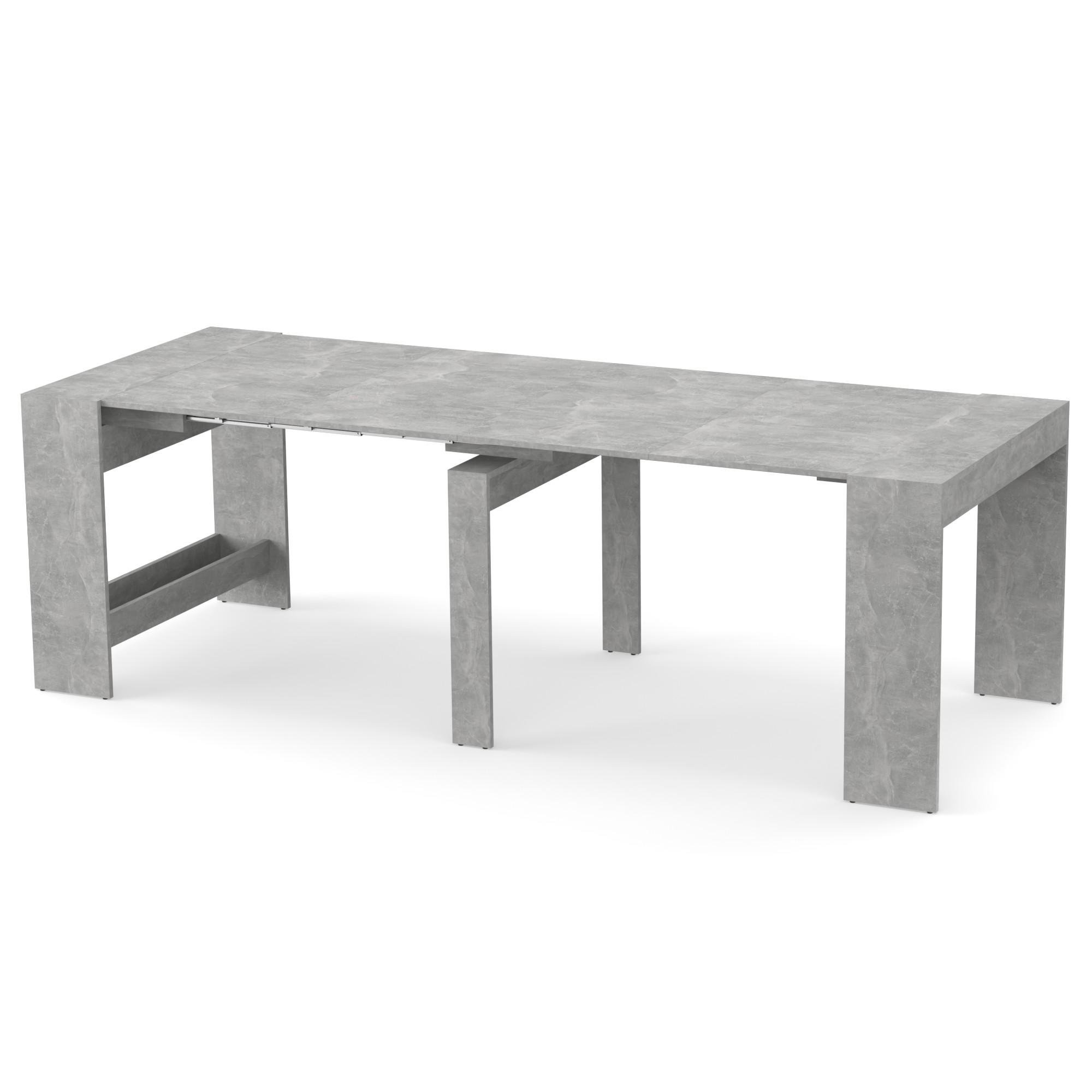 Стол для кухни обеденный раздвижной Неман Питон Лайт Бетон (853048)