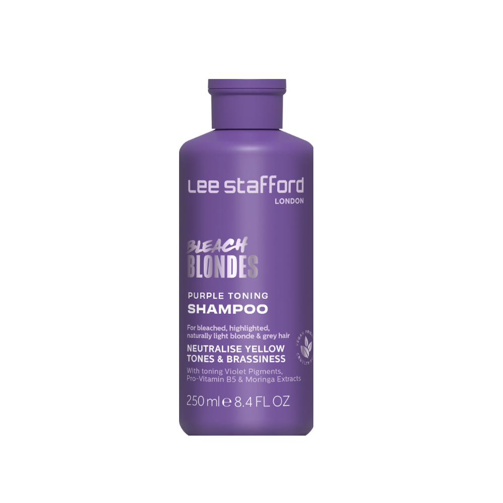 Шампунь тонуючий фіолетовий для освітленого волосся Lee Stafford Bleach Blondes Purple Toning Shampoo 250 мл