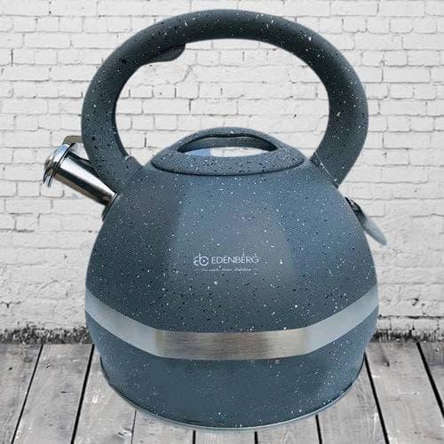 Чайник зі свистком для індукційної плити Edenberg EB-2475 з нержавіючої сталі 3 л Сірий (2530556650) - фото 2 Чайник зі свистком для індукційної плити Edenberg EB-2475 з нержавіючої сталі 3 л Сірий (2530556650) - фото 2