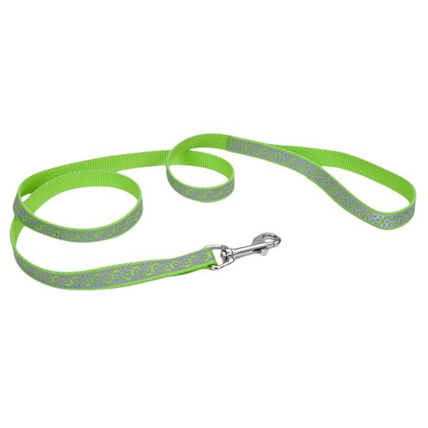 Повідець для собак Coastal Lazer Brite Reflective Leash світловідбивний 1,6х120 см Лаймовий (76484643422)