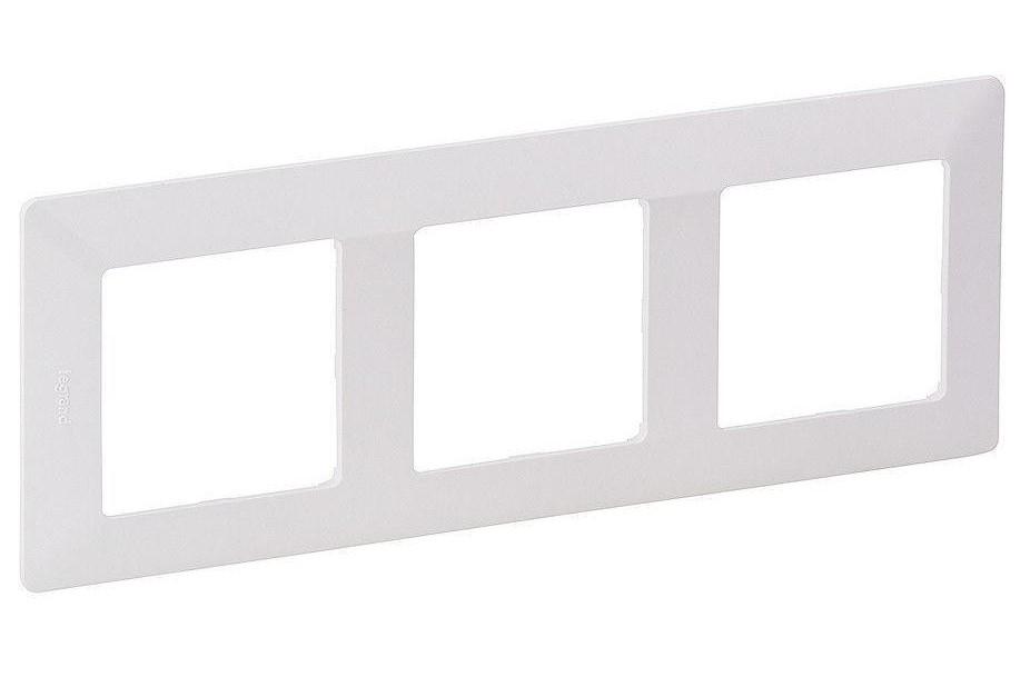 Рамка для розеток Legrand Valena Life пластик 3 посту 8,7х23 см Білий (754133)