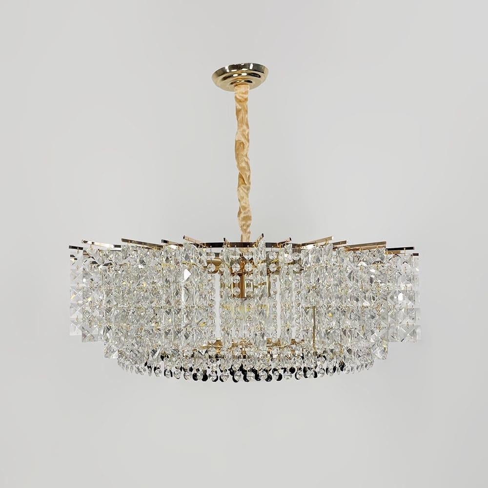 Люстра вишукана із кришталевими підвісками Ø 55 см Золотий (567-600)