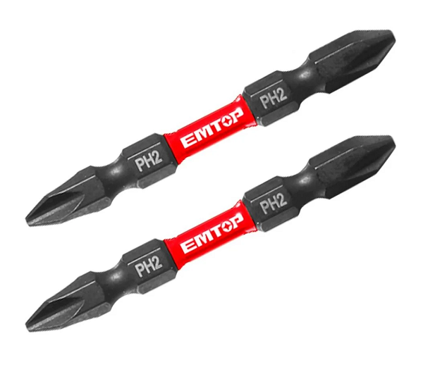 Набір ударних магнітних біт EMTOP ESBTM7PH265 2 шт. Набір ударних магнітних біт EMTOP ESBTM7PH265 2 шт.