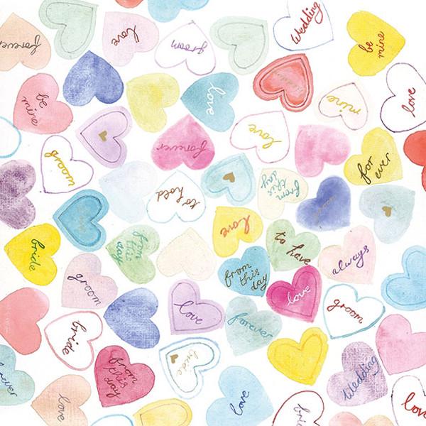 Салфетки для декупажа Ambiente Милые сердца 18,5г/м2 33х33 см 20 шт. 12 пач. (8712159151640)