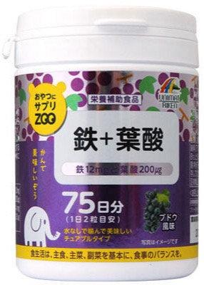 Добавка пищевая Unimat Riken железо/фолиевая кислота со вкусом винограда 150 шт. (680446)