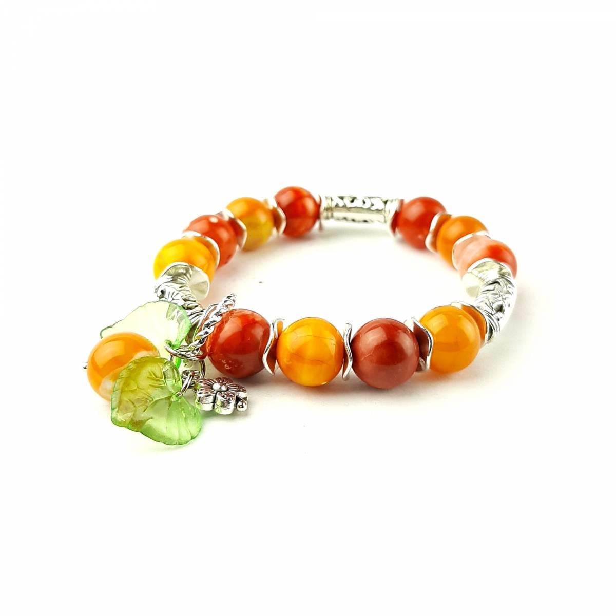 Браслет DARSANA Райские яблоки из натурального камня агат (DRSU005191)