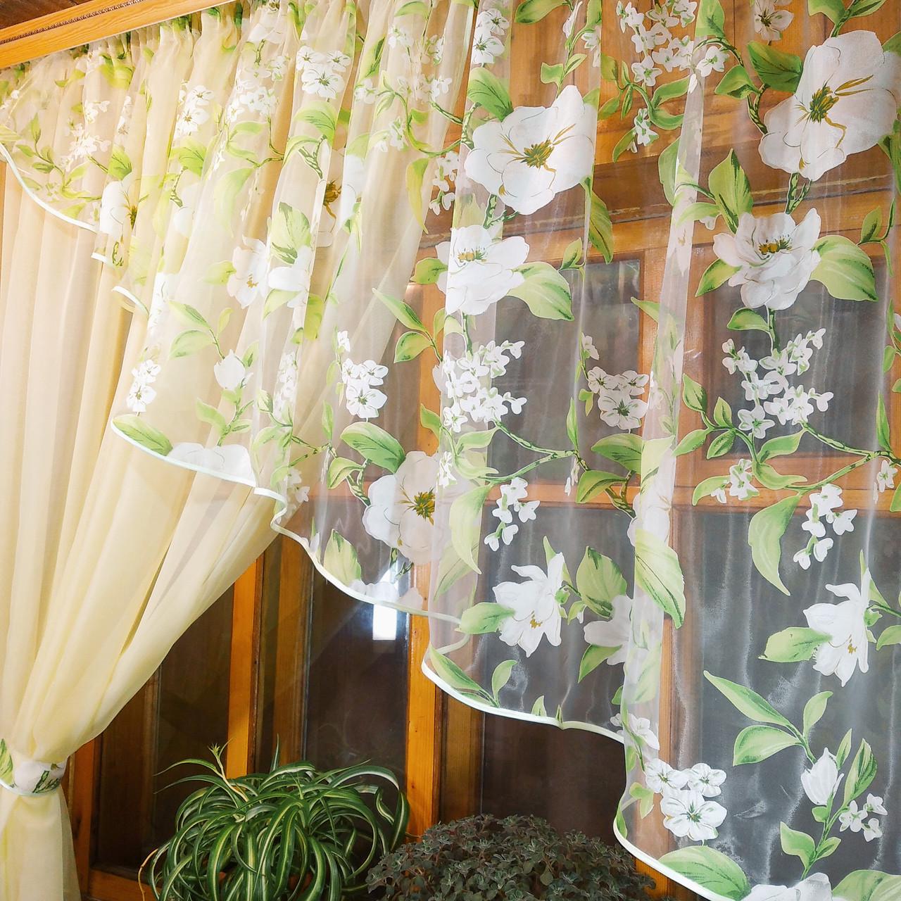 Тюль Анжелика лунное сияние левая 170х400 см Яблочное цветение/Желтый (1783763172) - фото 3 Тюль Анжелика лунное сияние левая 170х400 см Яблочное цветение/Желтый (1783763172) - фото 3