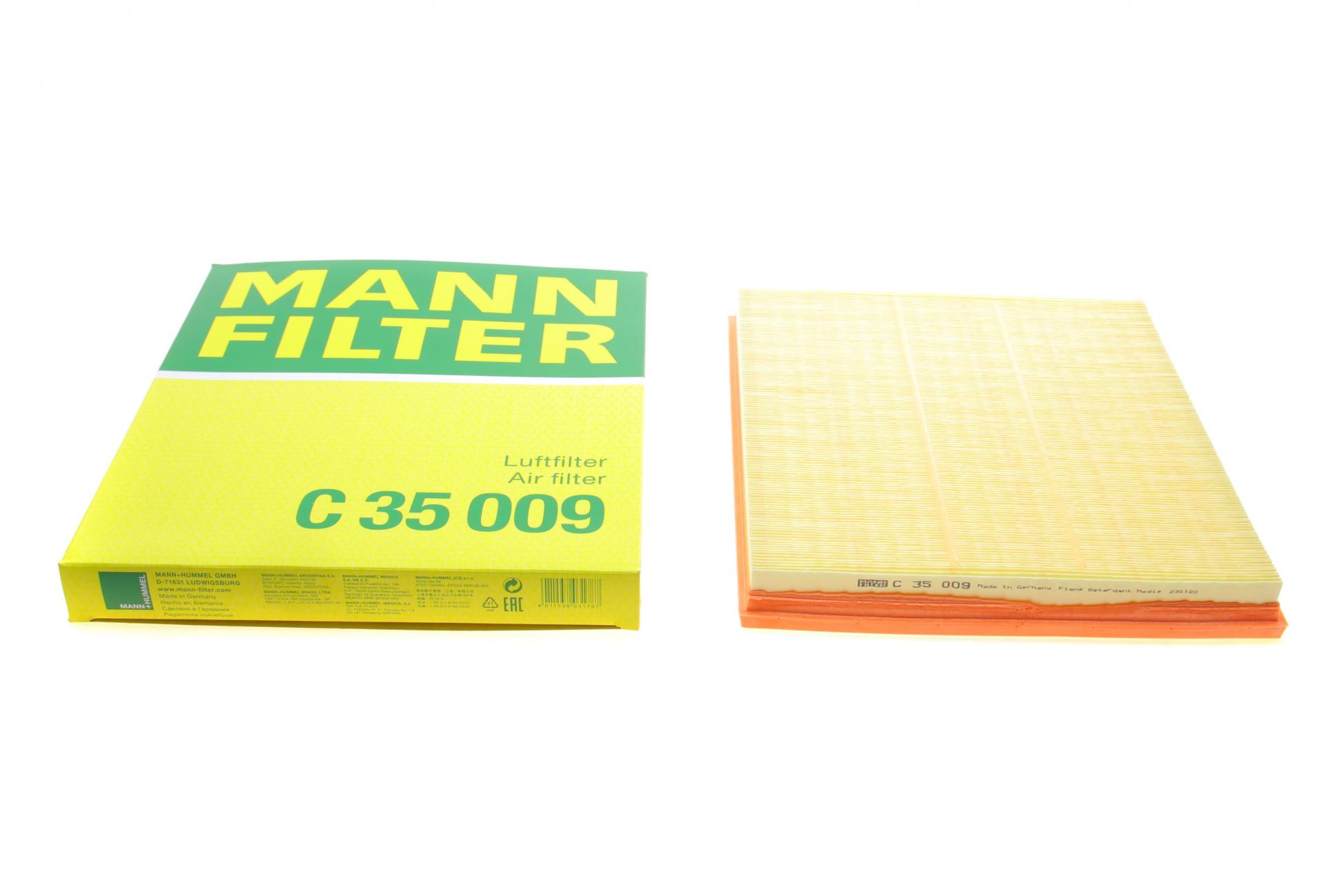 Фильтр воздушный Mann-Filter для Ford Transit 2,2TDCi 11-16/Custom 2,2TDCi 12- (C 35 009)
