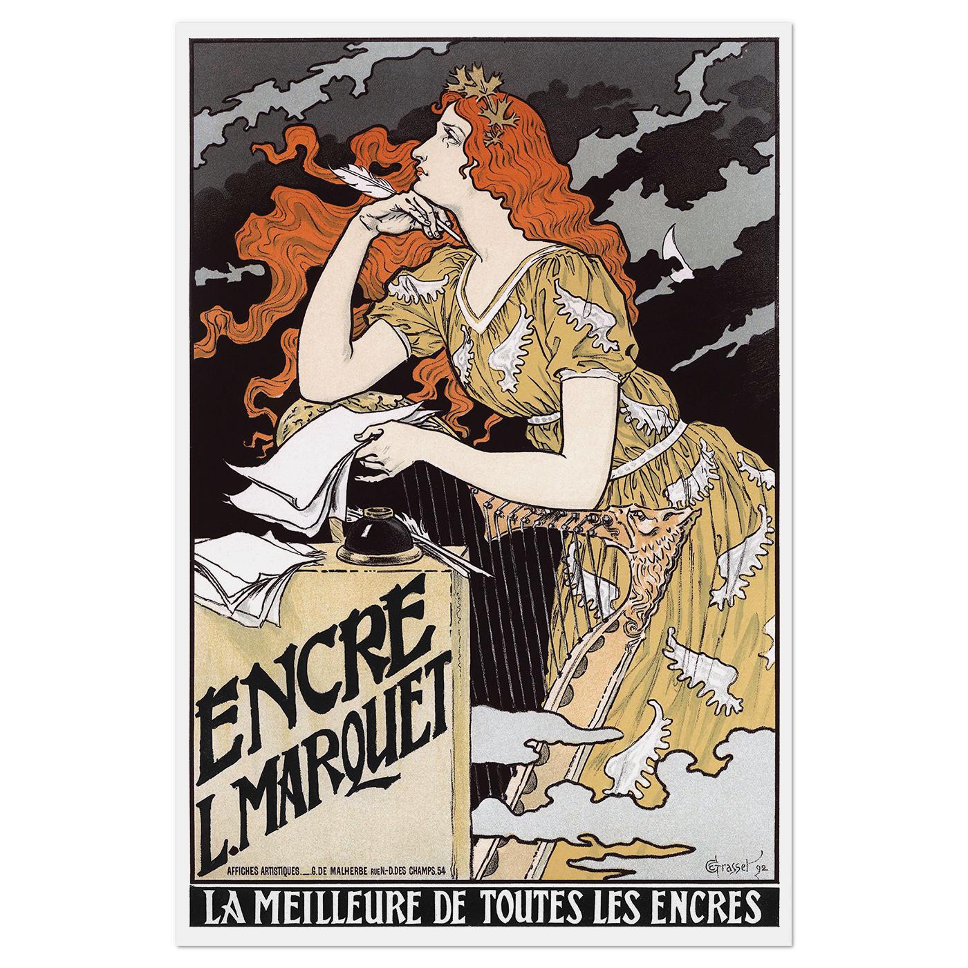 Плакат вінтажний Чорнила L. Marquet 1892 56x84 см (0222)