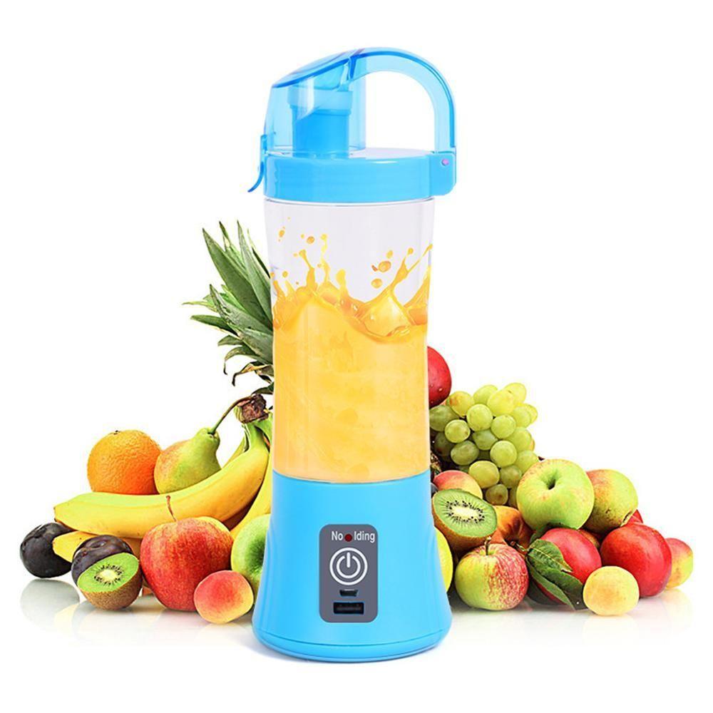 Блендер з поїлкою Juice Smart Cup Fruits QL-602 USB 2 ножа Блакитний (1037) - фото 4