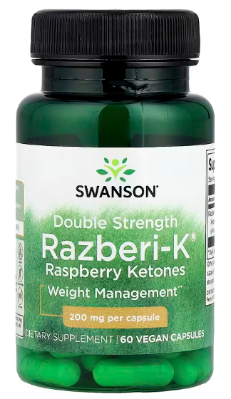 Кетони малини Swanson Razberi-K Raspberry Ketones 200 мг 60 вег. капс. (4244)