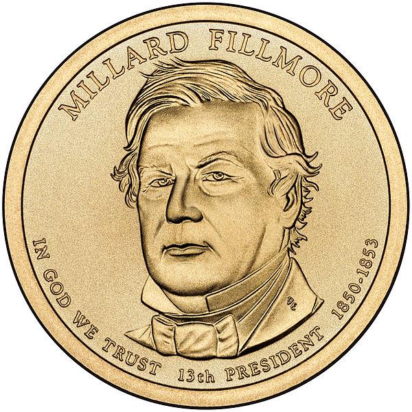 Коллекционная монета США 1 доллар 2010 D 13-й Президент Миллард Филлмор UNC (KM#475)