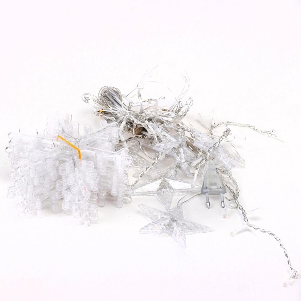 Гірлянда Сніжинки 140LED 3,2 м різнокольорова від електромережі (9133-034) - фото 3 Гірлянда Сніжинки 140LED 3,2 м різнокольорова від електромережі (9133-034) - фото 3