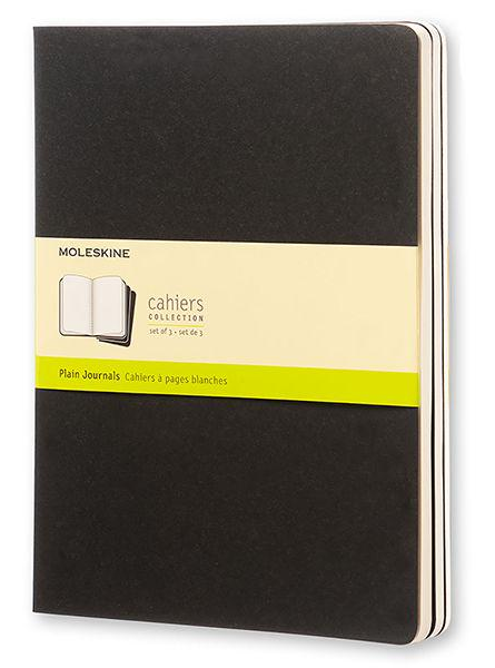 Набор блокнотов Moleskine Cahier больших 3 шт. Черный (QP323)