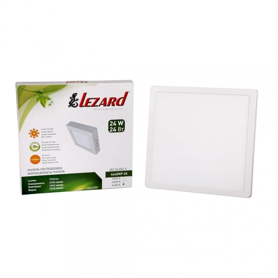 Точечный светильник Lezard LED потолочный накладной квадратный 24W 6400K Белый (464SKP-24)
