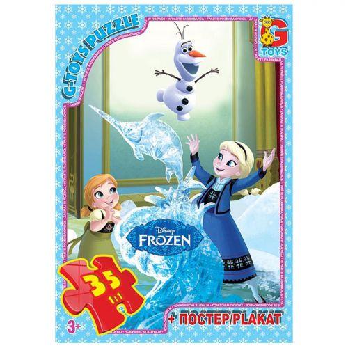 Пазлы Frozen 35 элементов и плакат (2987463424)