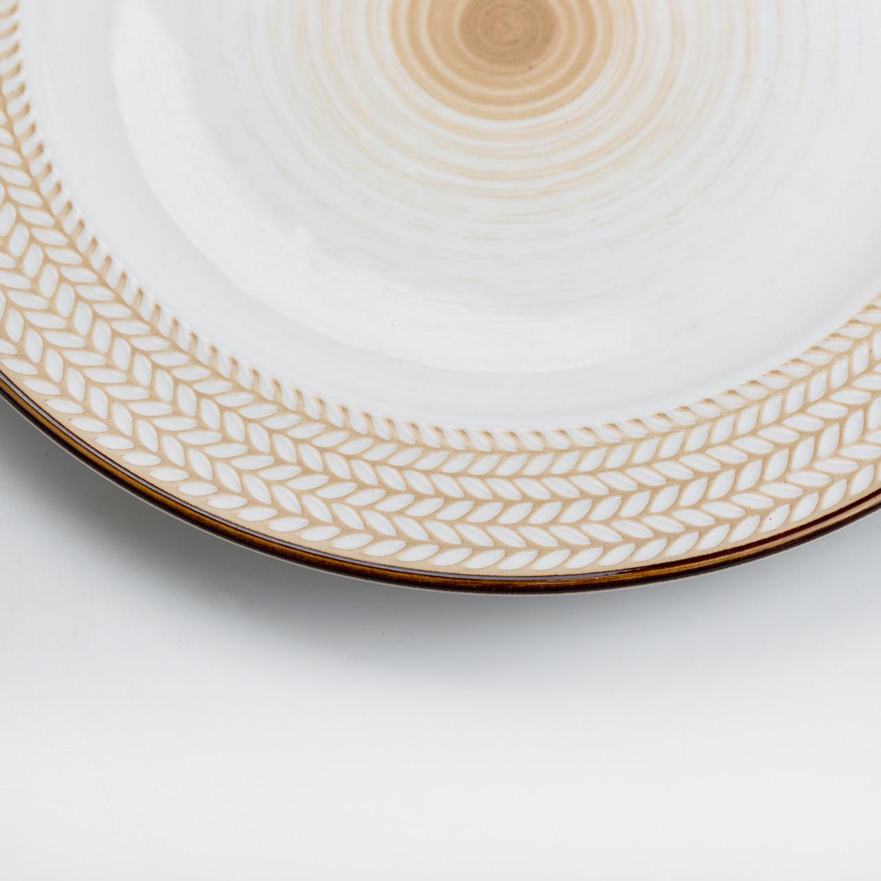 Тарелка сервировочная плоская керамическая 26 см - фото 3 Тарелка сервировочная плоская керамическая 26 см - фото 3