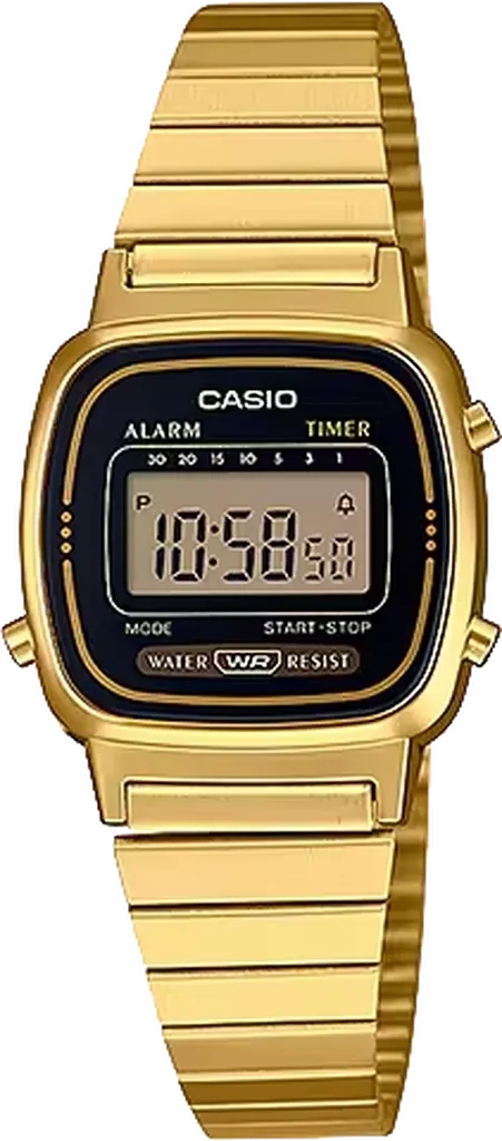 Наручний годинник жіночий Casio LA670WGA-1 Lady Vintage з підсвіткою