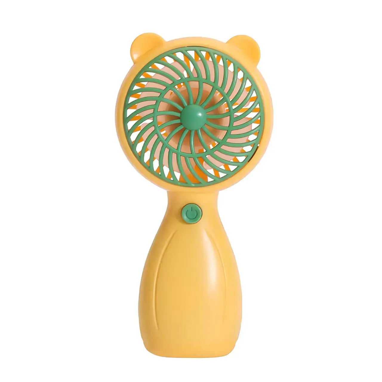 Вентилятор ручний акумуляторний Handy Mini Fan JX-998 з ручкою d 6 см Жовтий (ML-04462-4)