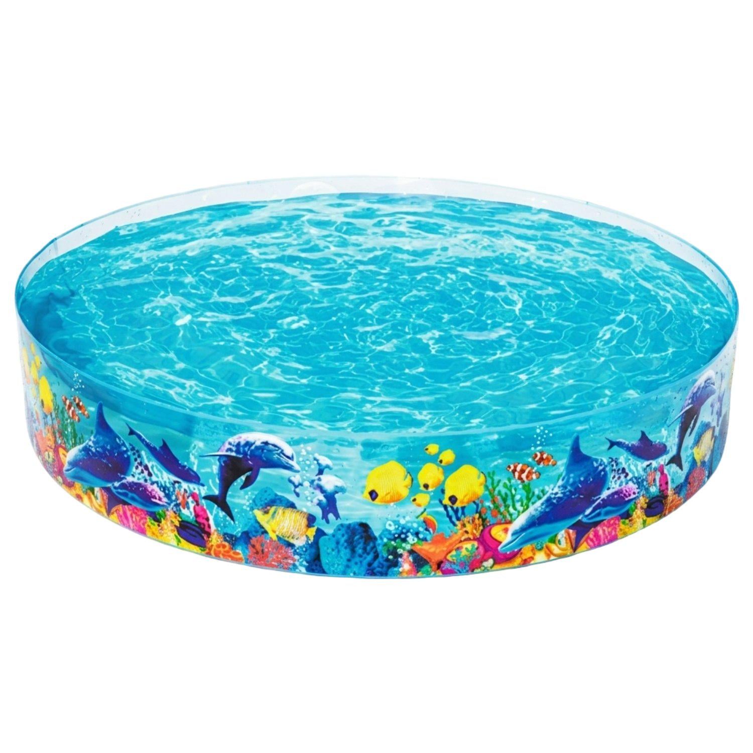 Бассейн наливной детский Bestway 55031 Рыбки 244×46 см 2074 л (35555281)