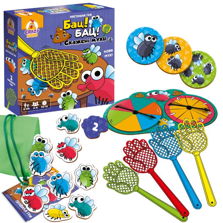 Настільна гра Vladi Toys розважальна Бац! Бац! Скажені мухи VT8055-37 (MTT-189767)