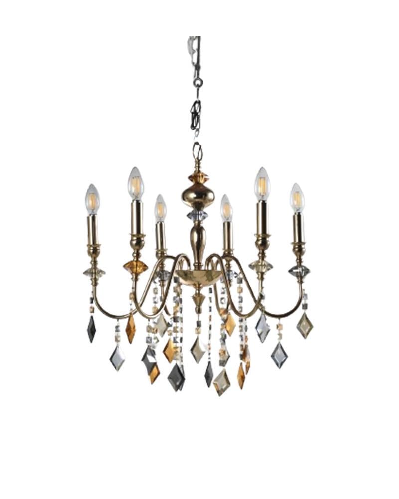 Люстра Edlin PL2416-6 Vanessa E14 6x12W IP20 Золотой (36317918)