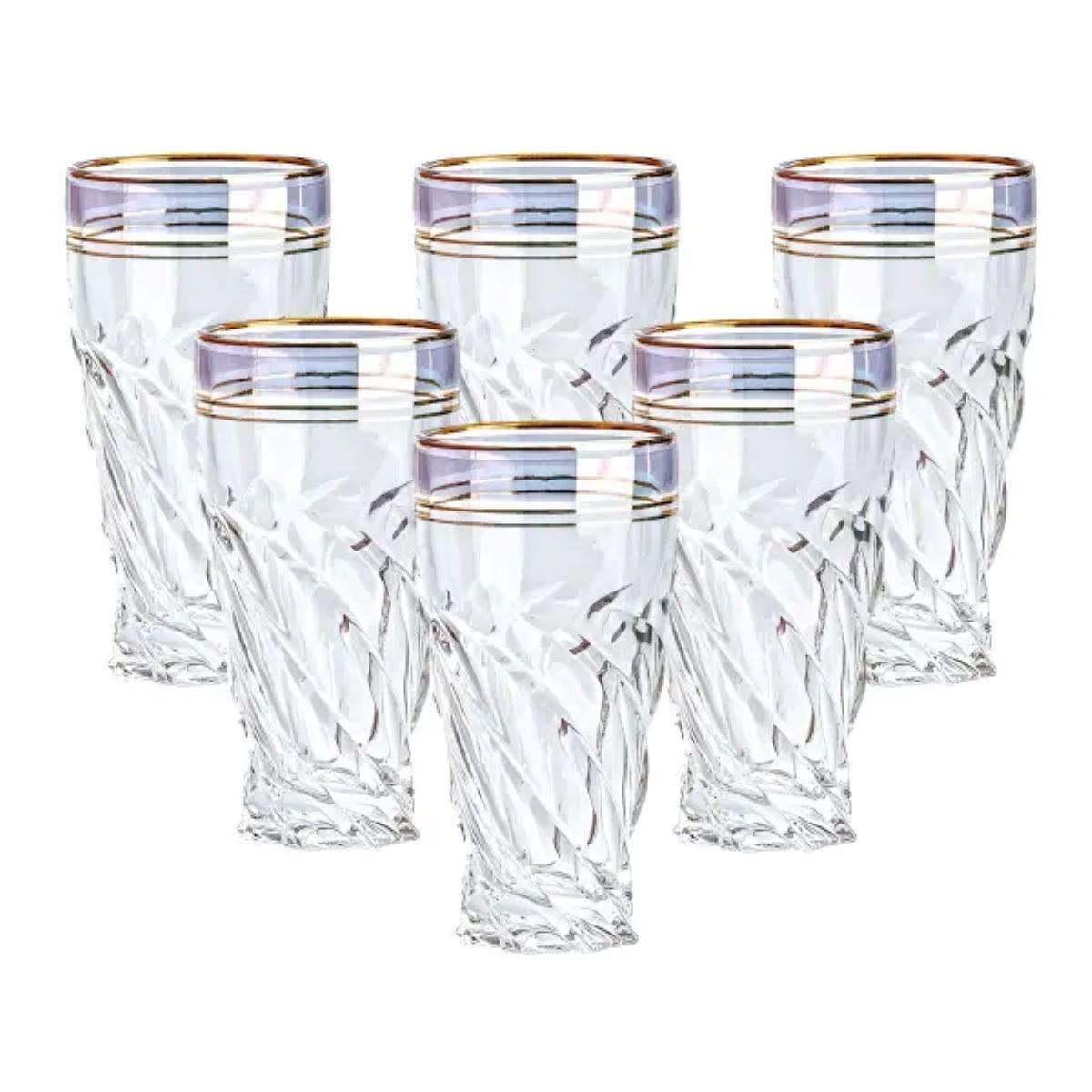 Скляні стакани набір із 6 шт. по 250 мл Синій (HP567)