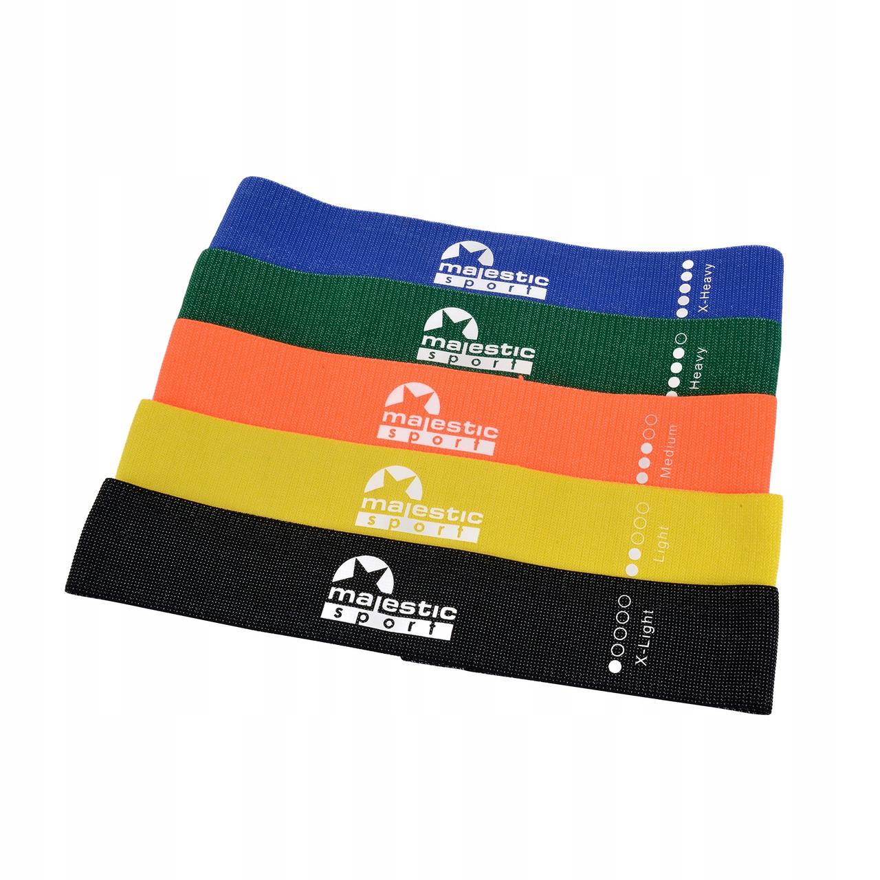 Резинки для фитнеса Majestic Sport Loop Band M-LB-4606 5 шт. 2-20 кг из ткани