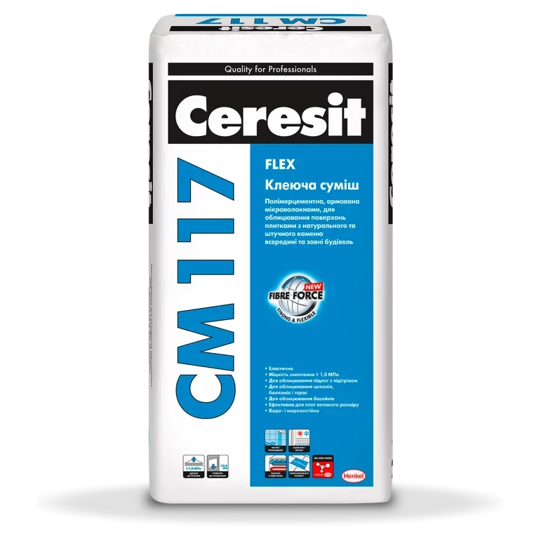 Ceresit CM 117/25 клеюча суміш "flex" Ceresit CM 117/25 клеюча суміш "flex"