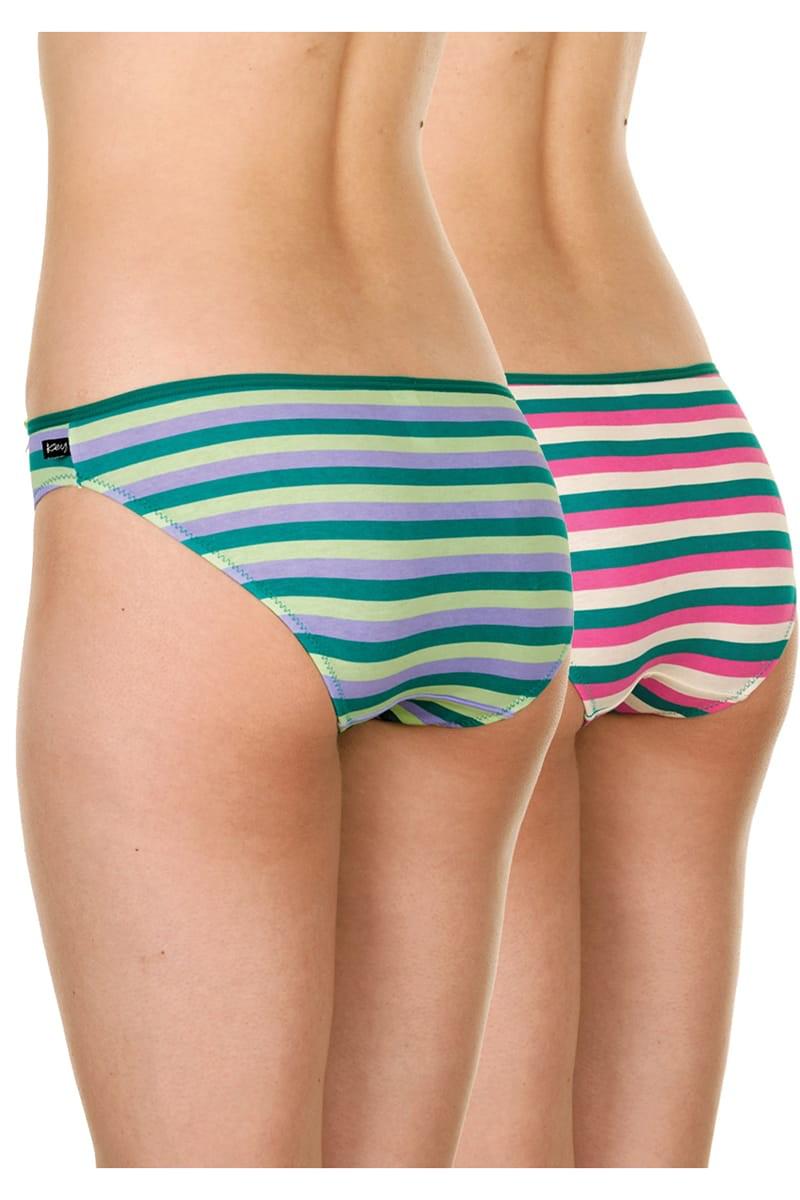 Трусики сліп Key р. 4/L 2 шт. Зелено-рожевий (77522)