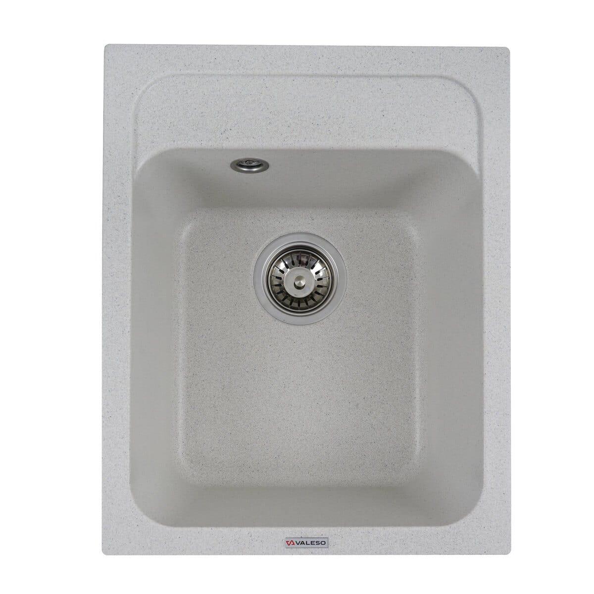 Мойка гранитная Valeso Korrado 400х500 врезная прямоугольная Белый матовый (PLTM-SP000047470)
