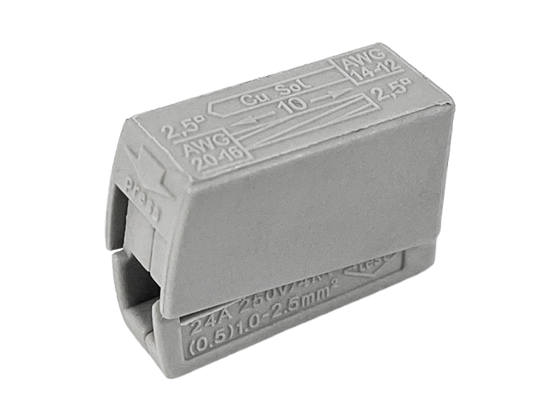 Клемма 224-111 сервисная 1 контакт 24А 250V/4kv 0,5 1,0-2,5 мм