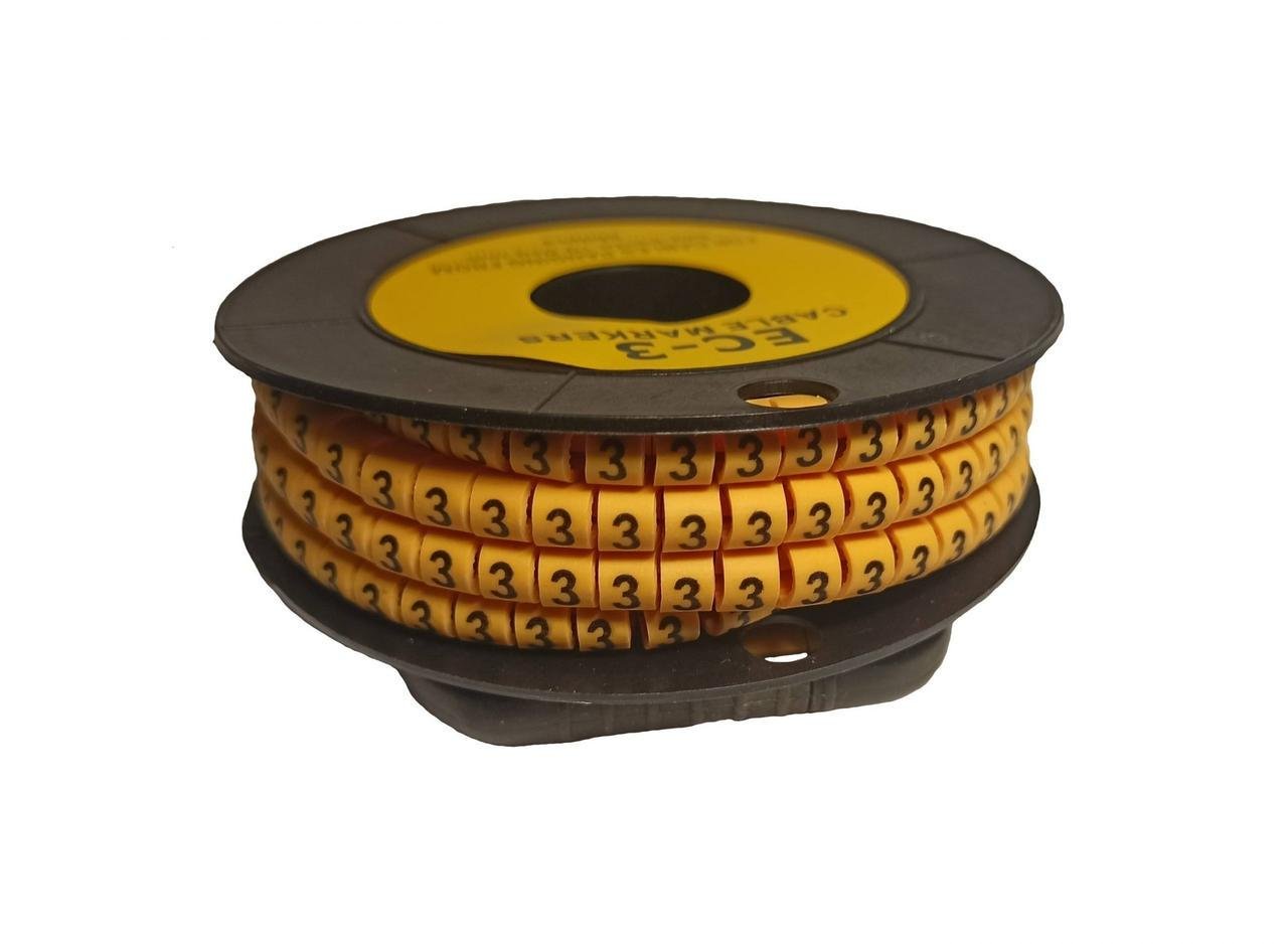 Маркировка кабельная TechnoSystems МК2 "3" 2,5-4 мм 500 шт. (1554868672) Маркировка кабельная TechnoSystems МК2 "3" 2,5-4 мм 500 шт. (1554868672)