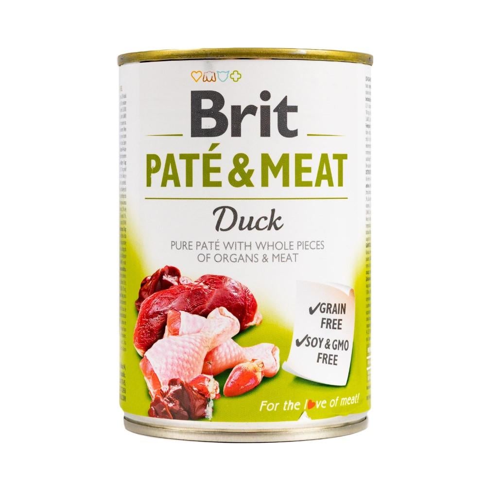 Корм влажный Brit CARE Pate and Meat для взрослых собак с уткой 400 г (8595602557424)