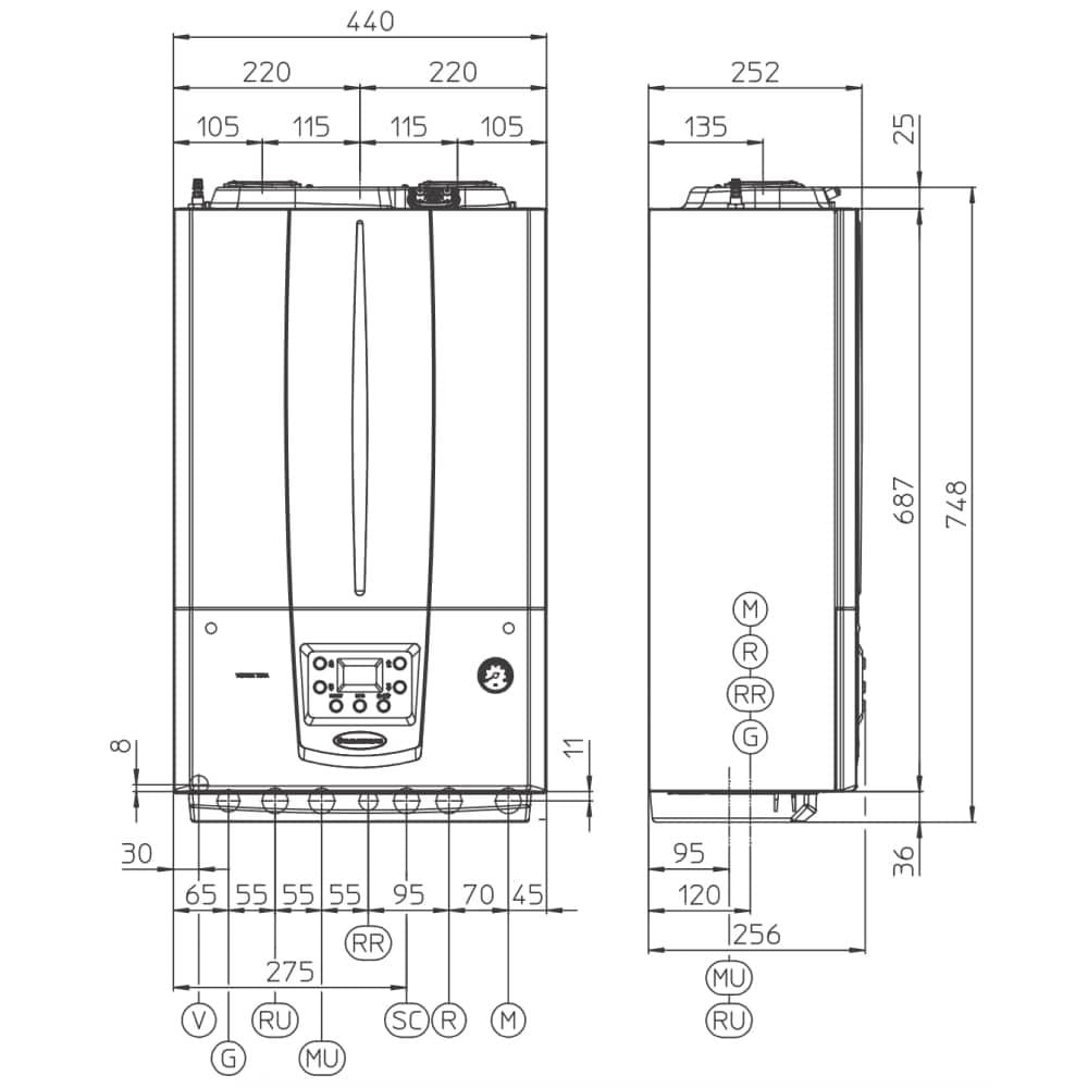 Котел газовый конденсационный Immergas Victrix Tera 32 1 двухконтурный с трубой - фото 4