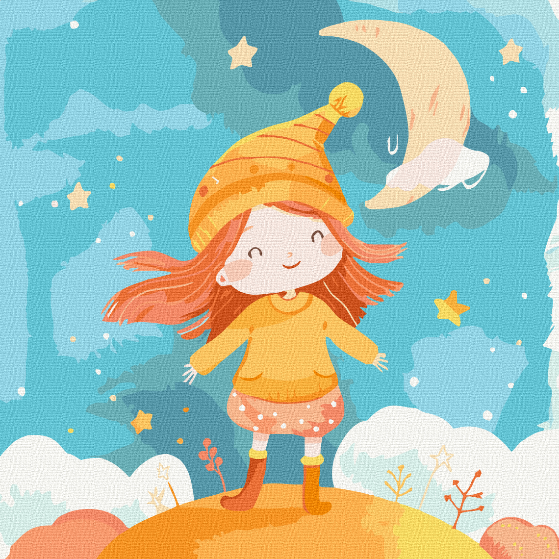 Картина по номерам Brushme Ночной полет фантазии 40x40 см (SBS022)