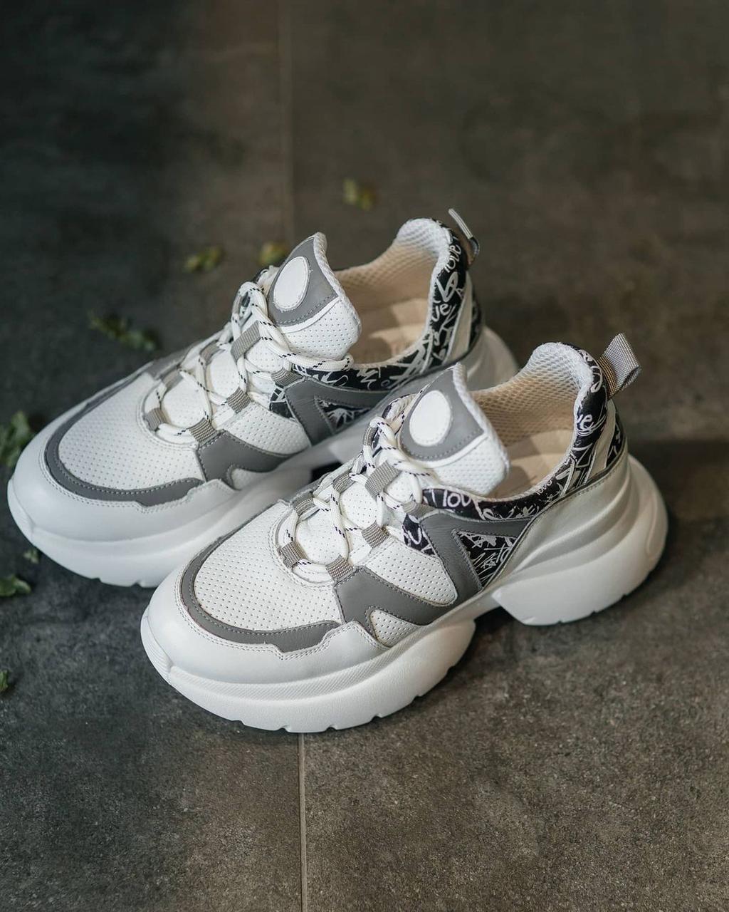 Кроссовки женские Bistfor кожа р. 38 Белый - фото 2