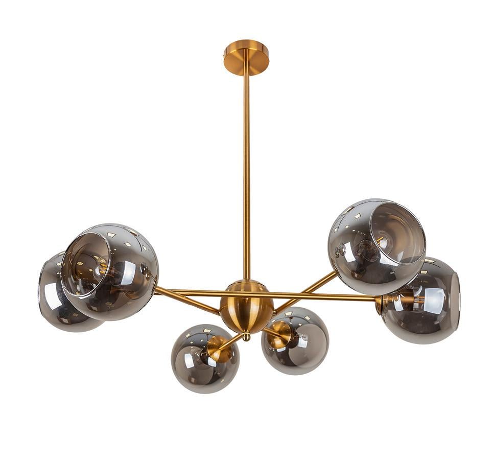 Люстра Levistella 761J2014-6 BRZ+BK на шесть плафонов Бронзовый/Графитовый (1887935399)