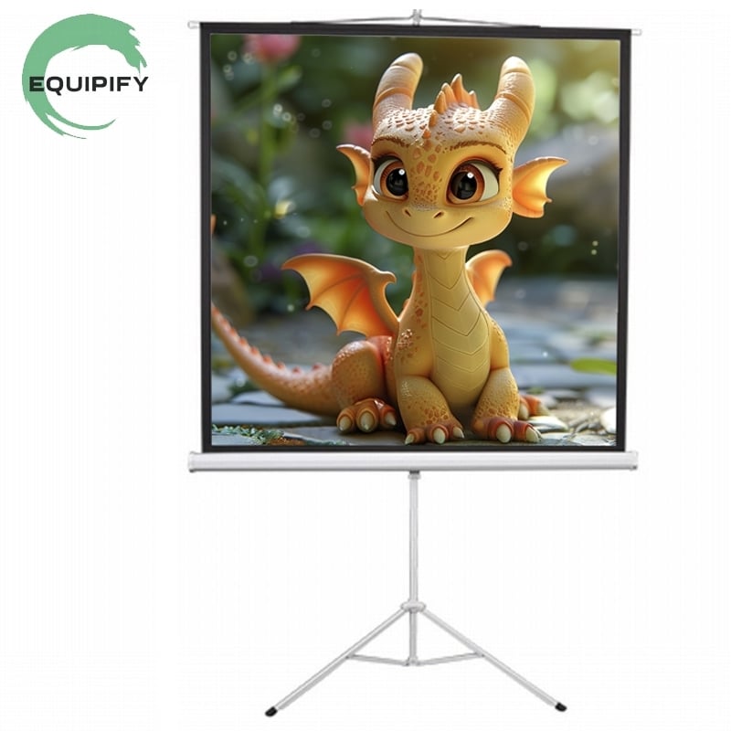 Екран для проєкторів EQUIPIFY SRM-1105 мобільний тринога 112" 203x203 см 1:1 (tf2929) - фото 3