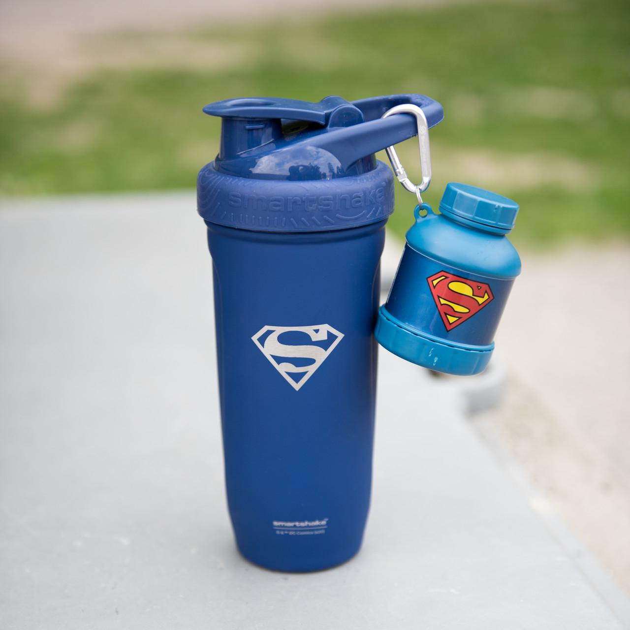 Контейнер Smartshake Whey2Go Funnel Pillbox DC Superman 110 мл - фото 4