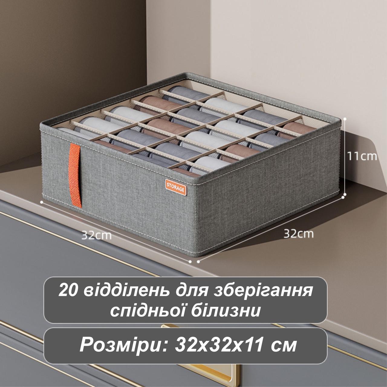 Набор органайзеров из оксфордской ткани Storage Grey/Orange handle (137465) - фото 3