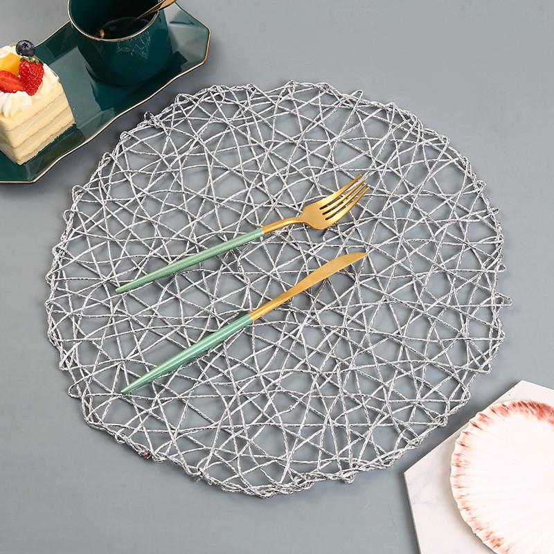 Салфетка сервировочная круглая 38 см Серебристый (7863) Салфетка сервировочная круглая 38 см Серебристый (7863)