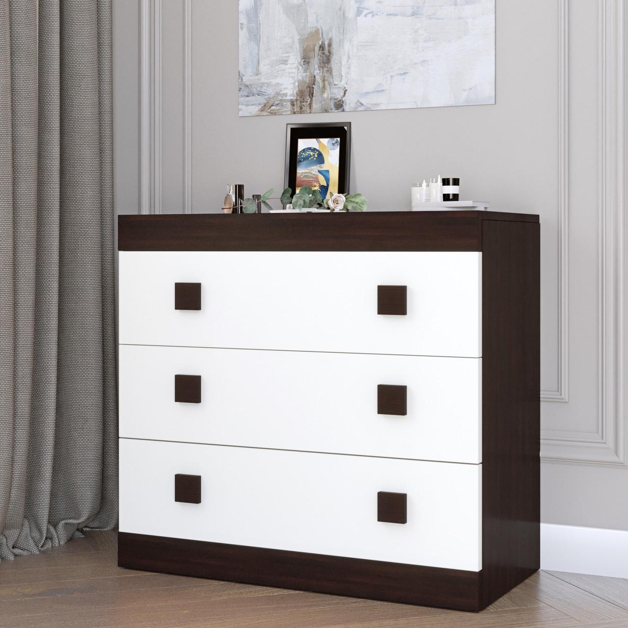 Комод Еверест Соната 1 Венге темний/Білий (26755676) - фото 1 Комод Еверест Соната 1 Венге темний/Білий (26755676) - фото 1